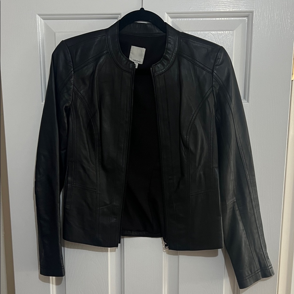 Halogen Black Leather Jacket